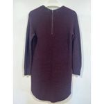 LOFT Ann Taylor Knit Long Sleeve Sweater Dress S Purple Career Corporate Formal Yellow Photo 2