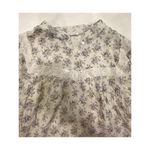 Karlie  Womens Lace Cotton Floral Flowy Oversized Top Size Medium Photo 2