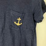 J.Crew Navy Blue Collector Linen Anchor Pocket Tee Shirt Photo 6