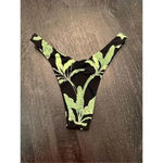Seafolly Revolve  Palm Paradise‎ High Cut Rio Swim Bikini Bottom in Black Sz S Photo 4