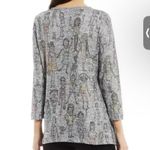 Ali Miles 1X Grey Pullover Top Girl Power Cat Dog Artsy Women Teacher Graphic Gray Photo 1