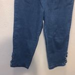 Blair  Blue Casual Pull On Pants Denim Medium High Rise Capri Photo 2