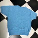 James Kenrob Vintage 70s  by Dalton Chevron Baby Blue Short Sleeve Sweater Vest L Photo 6