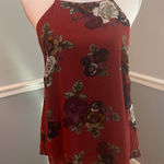 Her Name Says Grace Burgundy Floral Tank Top Photo 0
