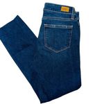 Paige  Kylie Crop Dark Wash Denim Skinny Jeans Distressed Raw Hem Women's Size 26 Photo 1
