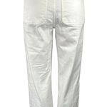 Everlane White Mid Rise Straight Wide Leg Frayed Hem Crop Trousers Jeans Pants 0 Photo 2