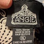 Angie  Black and White Floral Wide Leg Pants Photo 3