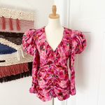 Isabel Marant Mirnao Floral Top Pink Size 8 NWT Photo 1
