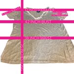 Vera Wang SIMPLY VERA  GRAY KNIT TEE WITH WHITE COTTIN RUFFLE (L) Photo 10