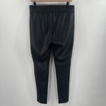 Loft ANN TAYLOR Leggings SZ Medium Snake Print Ponte Faux Leather Black Stretch Photo 3