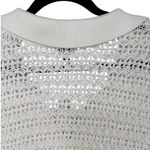 Talbots NWT  Open Stitch‎ Johnny Collar Pullover Crochet Knit Sweater White Sz 2X Photo 6