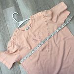 Cottagecore Embroidered Top rose bib womens Pink small vintage peasant romantic Photo 2