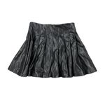 L'Academie L’Academie - Rocio Faux Leather Pleated Mini Skirt in Black Photo 2