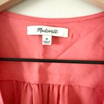 Madewell Silk Wrap Blouse in Watermelon Pink Size M Photo 3