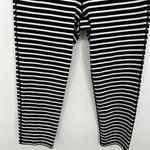 Athleta Black White Stripes Chaturanga Capri Leggings Cropped Womens Size Medium Photo 4