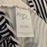 Kona Sol  nautical swim tank w/ built in bra size large, blue and white striped Photo 3