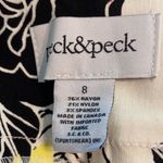 Peck & Peck  Floral Print Cropped Pants size 8 inseam 24” waist 30” elastic Photo 6