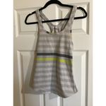 Lululemon  Studio Racerback Striped Tank Top Gray Yellow 6 Photo 1
