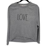 Rae Dunn Sweatshirt Womens Large Gray "LOVE." Polyester Fleece Lined Photo 0