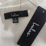 Lulus White Bodycon Midi Dress with Organza Tie Straps NWT Size Small Photo 8