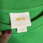 Anthropologie  Maeve Green Seahorse Tufted Sweatshirt Photo 3