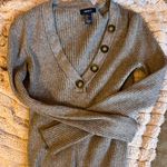 Forever 21 Grey V-Neck Sweater Photo 0