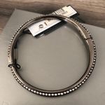 Nordstrom New ’s Silver Bracelet with Crystals Bangle with Gift Box Photo 2