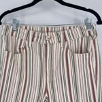 American Eagle ‎ Outfitters Women's Striped Skinny Jeans Off White Red Size 8 Photo 7