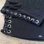 Alo Yoga  Suspension Lace-up Cropped Pullover Black Sweater Size XS Photo 1