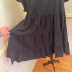 Adyson Parker Linen Tiered Voluminous Dress w pockets and ruffles Black Sz XL Photo 4