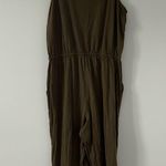 Imbodhi Ella Brown Green Sleeveless Wide Leg Jumpsuit 2X Photo 5