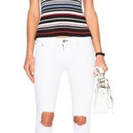 Rag and Bone  Distressed White Skinny Crop Jeans Photo 0