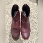 Toms  Leila oxblood leather booties size 9.5 Photo 1