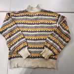 Women's Fair Isle Mock Neck Long Sleeve Sweater Cozy Geometric Pattern M Size undefined Photo 0