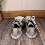 Converse  All Star Womens Silver Metallic Glitter Sparkle Low Top Sneaker Shoe 7 Photo 2
