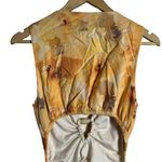 Significant Other Libby Cream Floral Plunge Neck Sleeveless Slip Maxi Dress Sz 8 Orange Photo 10