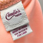 Candie's Boho String Bikini Swim Bottom Peach Gold Print Size Medium #147 Photo 2