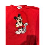 Vintage BOAST Mickey Mouse Tennis Sweatshirt Size L Red Photo 2