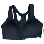 Nike  Womens Racerback Mesh Athletic Sporty  Training Zip Front Logo Bra  Sz XS Photo 0