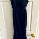 Betsy and Adam Lace-Inset soutache gown dress - navy blue Photo 1
