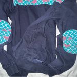 Simply Southern  Navy Quarter Zip Pullover Sweatshirt with Colorful Accents Photo 2