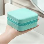 1pc Mini Jewelry Box, Portable Jewelry Storage Box, PU‎ Leather Small Organizer Photo 5