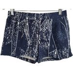 Mossimo Denim Mossimo Women's S Navy Blue White Abstract Print Elastic Waist Shorts Photo 0