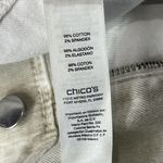 Chico's Chico’s Platinum SZ 1 (8) Crop Jeans Mid-Rise Stretch Pockets Beige Stonewash Photo 8