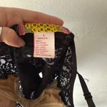 Y2K Cookie Cami Black Lace Sheer Whimsigoth Lingerie Tank Top Large Photo 7