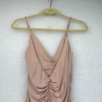 Tiger Mist  Sasha Tan Ruched Drawstring Sleeveless Mini Dress Sz S Photo 3