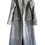 Avec Les Filles  Wool Overcoat Peak Lapel Collar Pockets Maxi Pleated Gray XS Photo 1