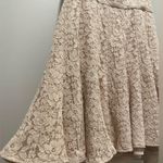 BCBG Max Azria Lisanne Cream Beige Strapless Lace Mini Dress Photo 3