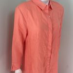 Saks 5th Avenue Peach Linen Shirt Dress Photo 1