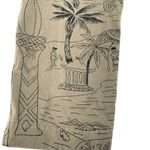 Chico's  Funky Unique Polynesian Novelty Print Ankle Jeans Olive Green size 8 Photo 7